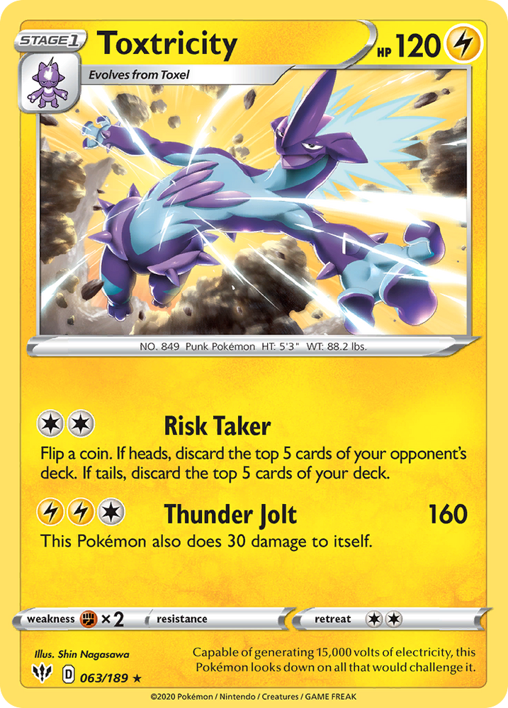 Pokemon | Toxtricity (063/189) [Sword & Shield: Darkness Ablaze] | The Nerd Merchant
