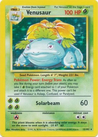 Pokemon | Venusaur (15/102) [Base Set Unlimited] | The Nerd Merchant
