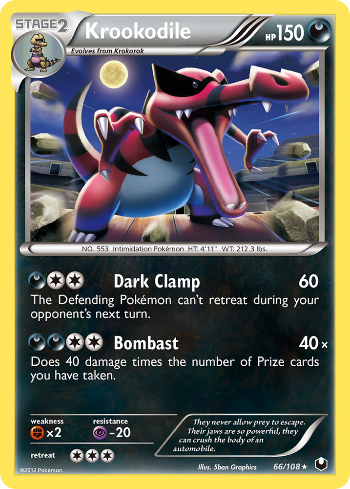 Pokemon | Krookodile (66/108) [Black & White: Dark Explorers] | The Nerd Merchant