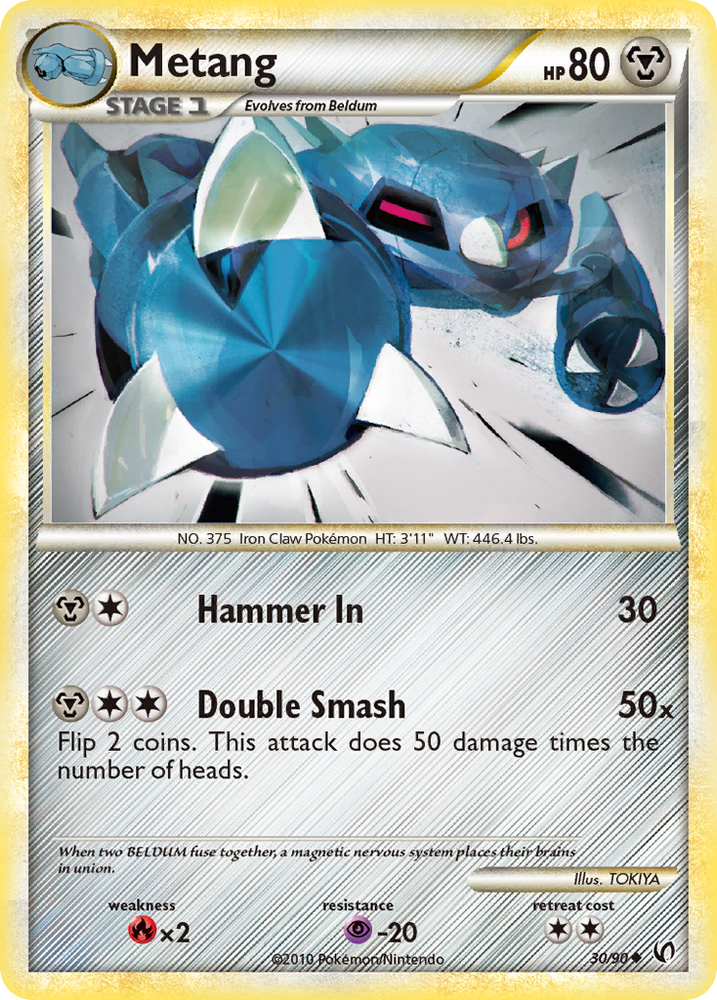Pokemon | Metang (30/90) [HeartGold & SoulSilver: Undaunted] | The Nerd Merchant