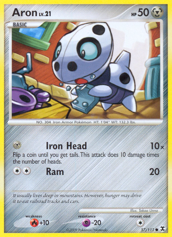 Pokemon | Aron (57/111) [Platinum: Rising Rivals] | The Nerd Merchant