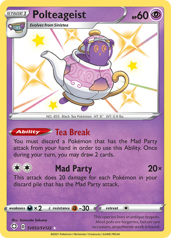 Pokemon | Polteageist (SV053/SV122) [Sword & Shield: Shining Fates] | The Nerd Merchant