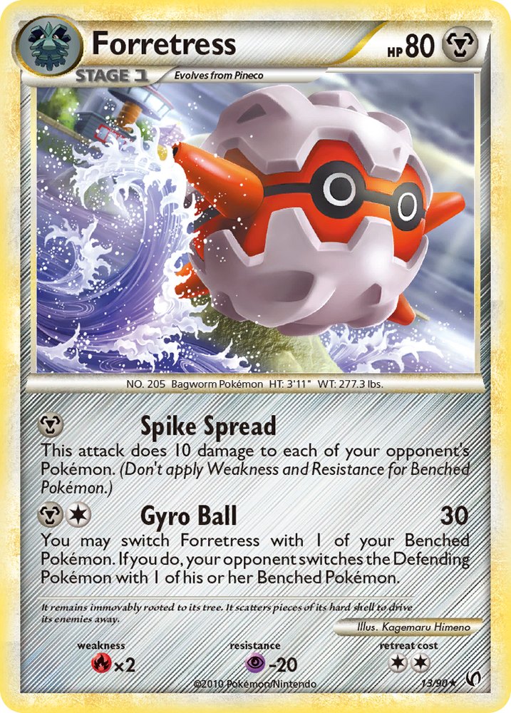 Pokemon | Forretress (13/90) [HeartGold & SoulSilver: Undaunted] | The Nerd Merchant