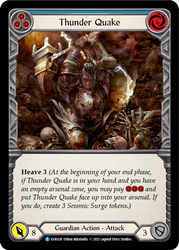 Flesh and Blood TCG | Thunder Quake (Blue) [EVR026] (Everfest)  1st Edition Rainbow Foil | The Nerd Merchant