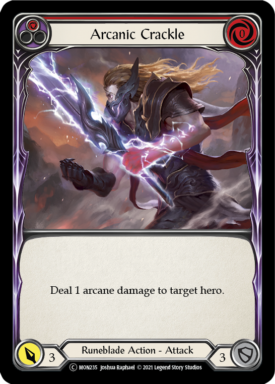 Flesh and Blood TCG | Arcanic Crackle (Red) [U-MON235-RF] (Monarch Unlimited)  Unlimited Rainbow Foil | The Nerd Merchant