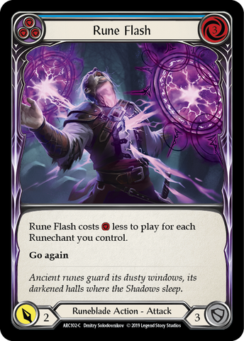 Flesh and Blood TCG | Rune Flash (Blue) [ARC102-C] (Arcane Rising)  1st Edition Normal | The Nerd Merchant