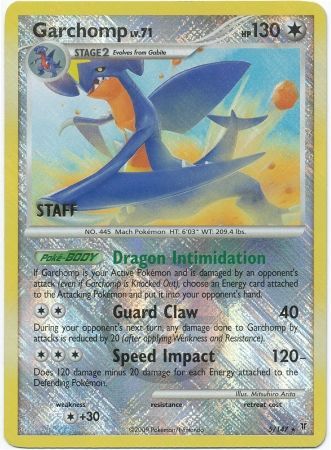Pokemon | Garchomp (5/147) (Championship Promo Staff) [Platinum: Supreme Victors] | The Nerd Merchant