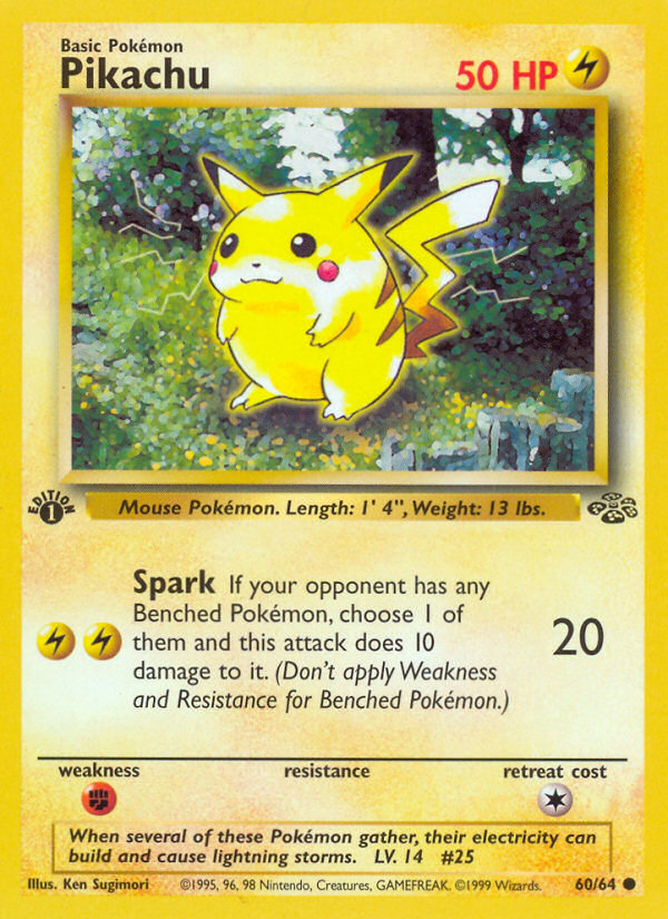 Pokemon | Pikachu (60/64) [Jungle 1st Edition] | The Nerd Merchant
