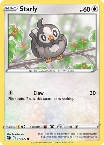 Pokemon | Starly (117/172) [Sword & Shield: Brilliant Stars] | The Nerd Merchant