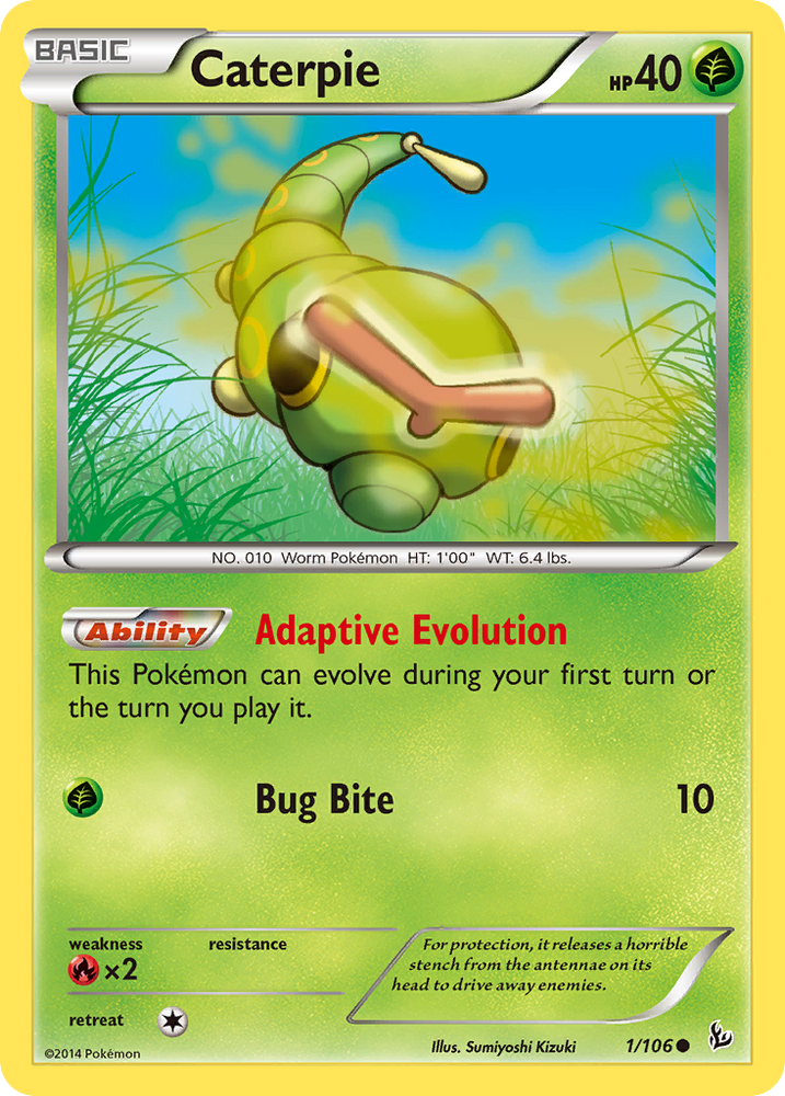 Pokemon | Caterpie (1/106) [XY: Flashfire] | The Nerd Merchant