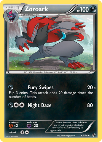 Pokemon | Zoroark (67/98) [Black & White: Emerging Powers] | The Nerd Merchant