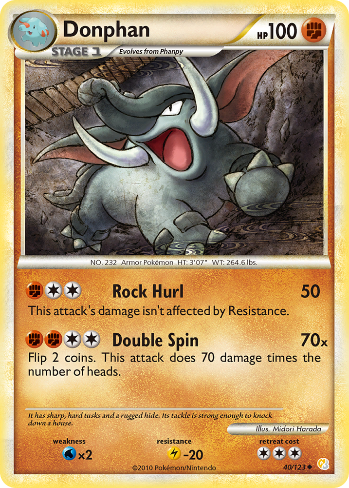Pokemon | Donphan (40/123) [HeartGold & SoulSilver: Base Set] | The Nerd Merchant