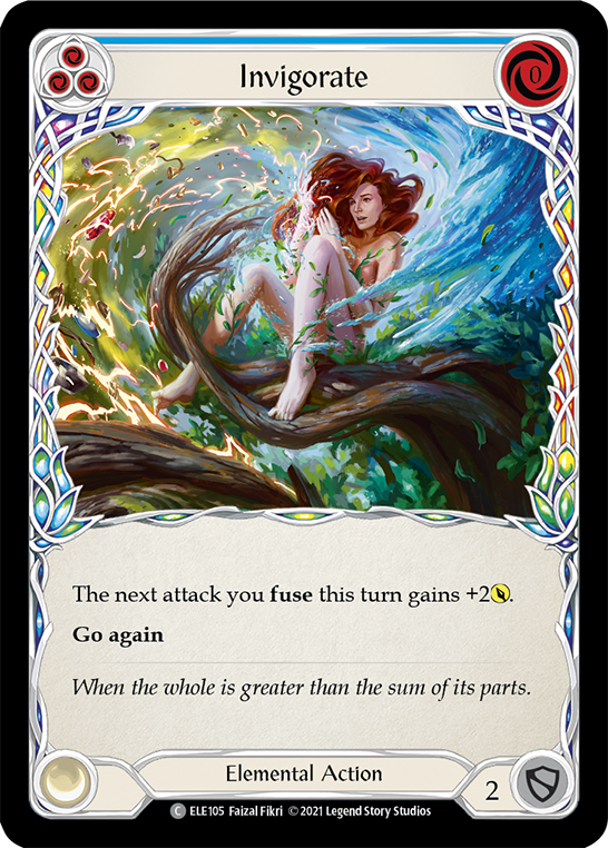 Flesh and Blood TCG | Invigorate (Blue) [ELE105] (Tales of Aria)  1st Edition Rainbow Foil | The Nerd Merchant