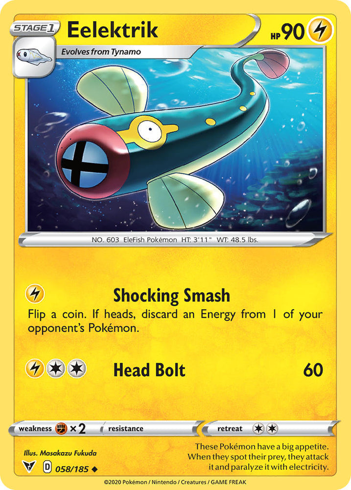 Pokemon | Eelektrik (058/185) [Sword & Shield: Vivid Voltage] | The Nerd Merchant