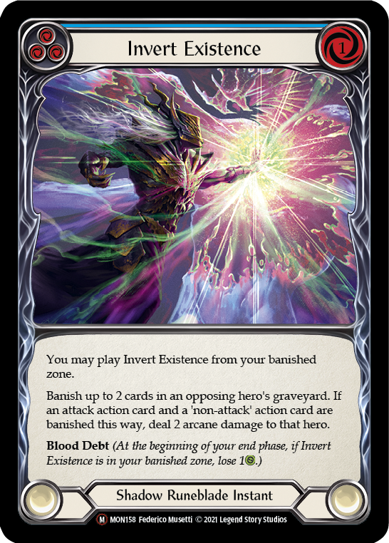 Flesh and Blood TCG | Invert Existence [U-MON158-RF] (Monarch Unlimited)  Unlimited Rainbow Foil | The Nerd Merchant