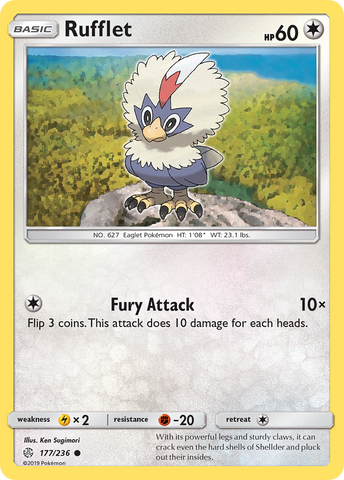 Pokemon| Rufflet (177/236) [Sun & Moon: Cosmic Eclipse] | The Nerd Merchant