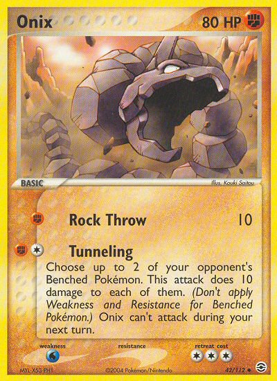 Pokemon | Onix (42/112) [EX: FireRed & LeafGreen] | The Nerd Merchant