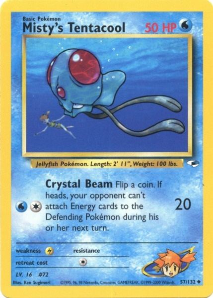 Pokemon | Misty's Tentacool (57/132) [Gym Heroes Unlimited] | The Nerd Merchant