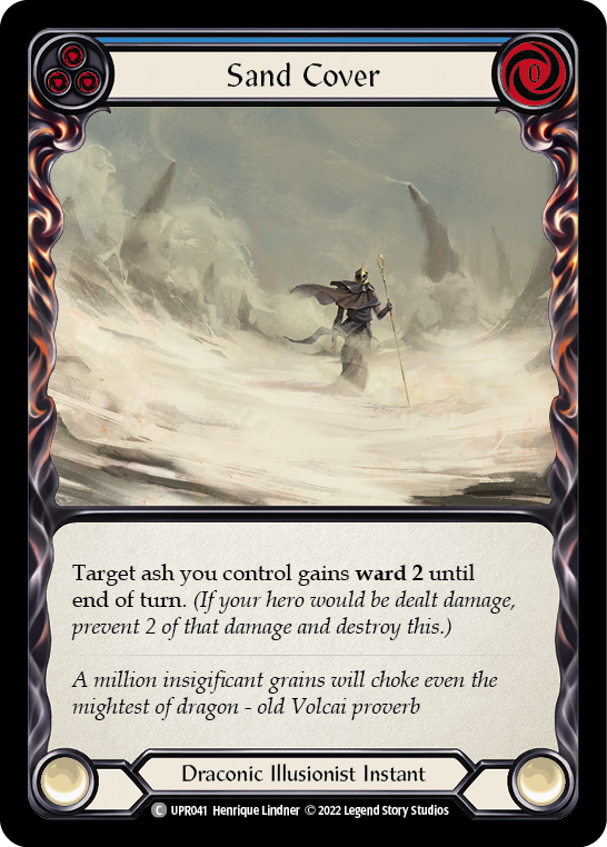 Flesh and Blood TCG | Sand Cover (Blue) [UPR041] (Uprising)  Rainbow Foil | The Nerd Merchant