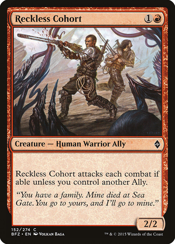 Magic | Reckless Cohort [Battle for Zendikar] | The Nerd Merchant