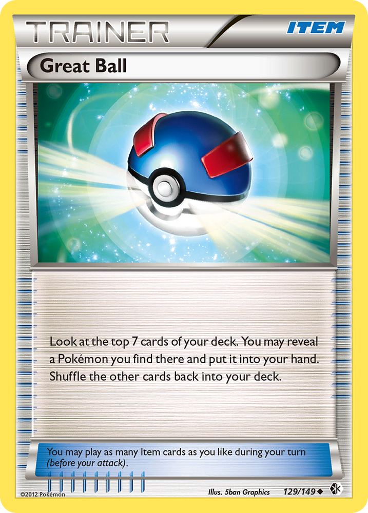 Pokemon | Great Ball (129/149) [Black & White: Boundaries Crossed] | The Nerd Merchant