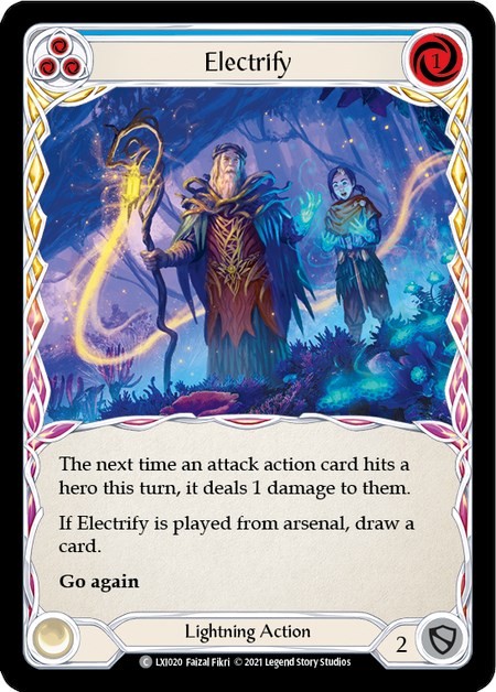 Flesh and Blood TCG | Electrify (Blue) [LXI020] (Tales of Aria Lexi Blitz Deck)  1st Edition Normal | The Nerd Merchant