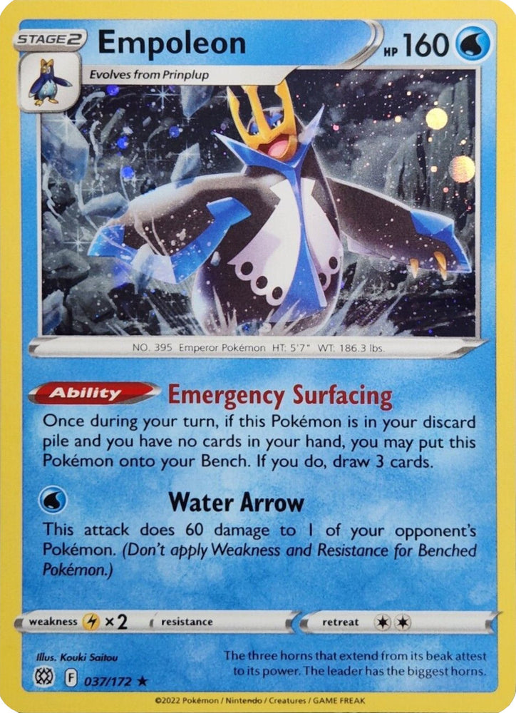 Pokemon | Empoleon (037/172) (Cosmos Holo) [Sword & Shield: Brilliant Stars] | The Nerd Merchant