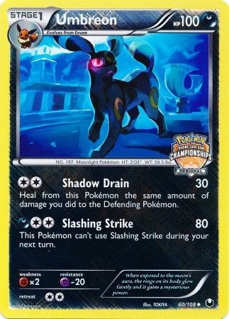 Pokemon | Umbreon (60/108) (Regional Championship Promo) [Black & White: Dark Explorers] | The Nerd Merchant