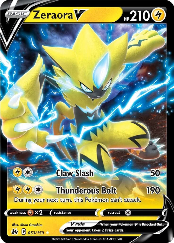 Pokemon | Zeraora V (053/159) [Sword & Shield: Crown Zenith] | The Nerd Merchant