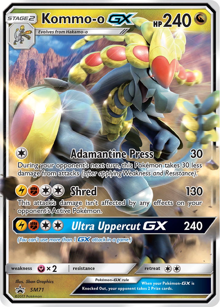 Pokemon | Kommo-o GX (SM71) [Sun & Moon: Black Star Promos] | The Nerd Merchant