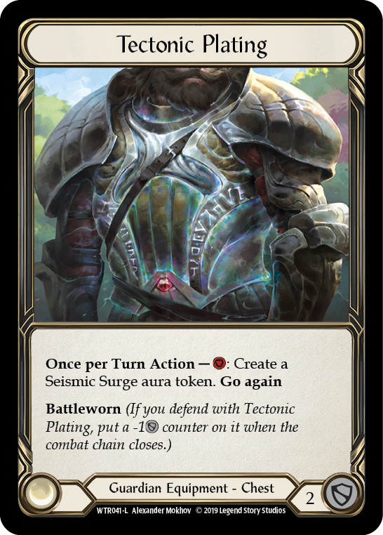 Flesh and Blood TCG | Tectonic Plating [WTR041-L] (Welcome to Rathe)  Alpha Print Cold Foil | The Nerd Merchant