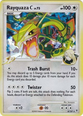 Pokemon | Rayquaza C (8/147) (Cracked Ice) [Platinum: Supreme Victors] | The Nerd Merchant