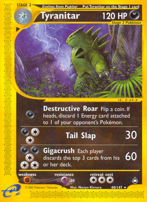 Pokemon | Tyranitar (40/147) [Aquapolis] | The Nerd Merchant