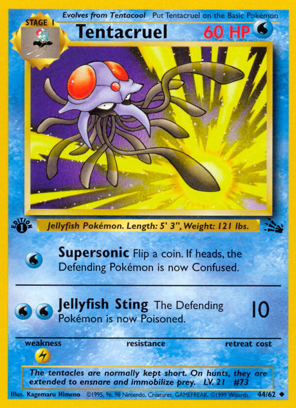 Pokemon | Tentacruel (44/62) [Fossil 1st Edition] | The Nerd Merchant