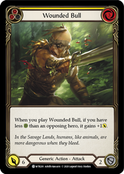 Flesh and Blood TCG | Wounded Bull (Yellow) [U-WTR201] (Welcome to Rathe Unlimited)  Unlimited Rainbow Foil | The Nerd Merchant
