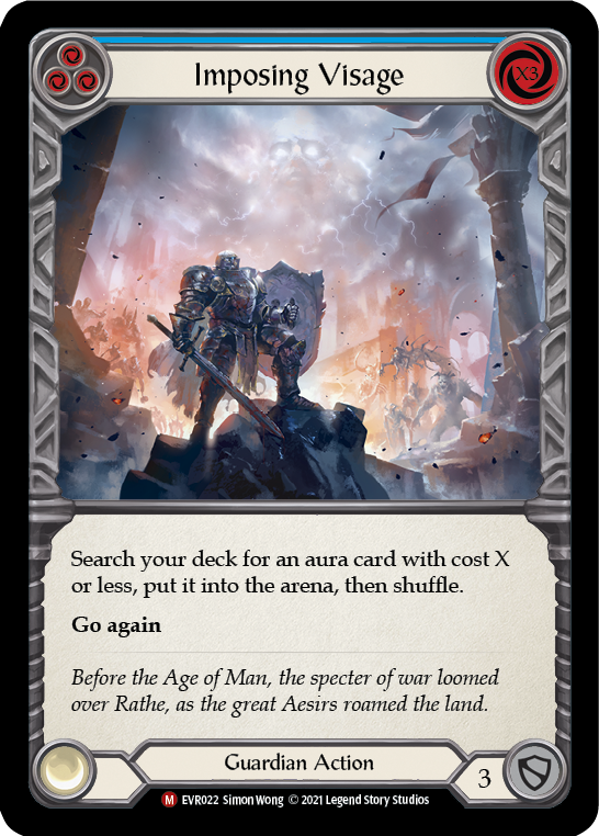 Flesh and Blood TCG | Imposing Visage [EVR022] (Everfest)  1st Edition Rainbow Foil | The Nerd Merchant