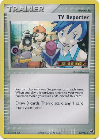 Pokemon | TV Reporter (82/101) (Stamped) [EX: Dragon Frontiers] | The Nerd Merchant