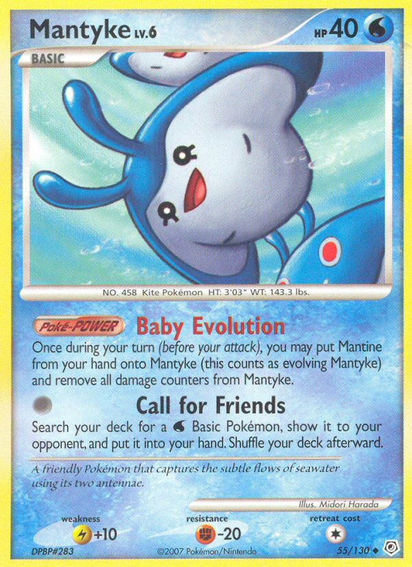Pokemon | Mantyke (55/130) [Diamond & Pearl: Base Set] | The Nerd Merchant