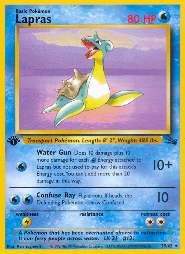 Pokemon | Lapras (25/62) [Fossil 1st Edition] | The Nerd Merchant