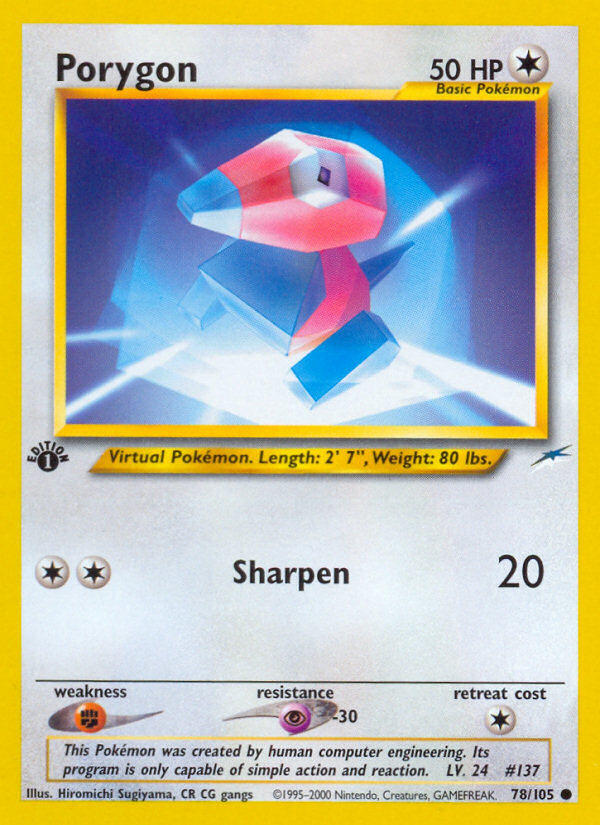 Pokemon | Porygon (78/105) [Neo Destiny 1st Edition] | The Nerd Merchant
