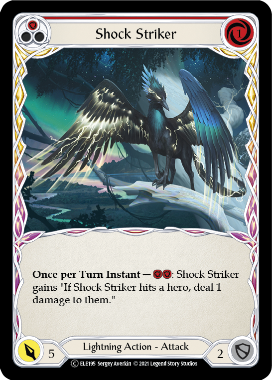 Flesh and Blood TCG | Shock Striker (Red) [U-ELE195] (Tales of Aria Unlimited)  Unlimited Rainbow Foil | The Nerd Merchant
