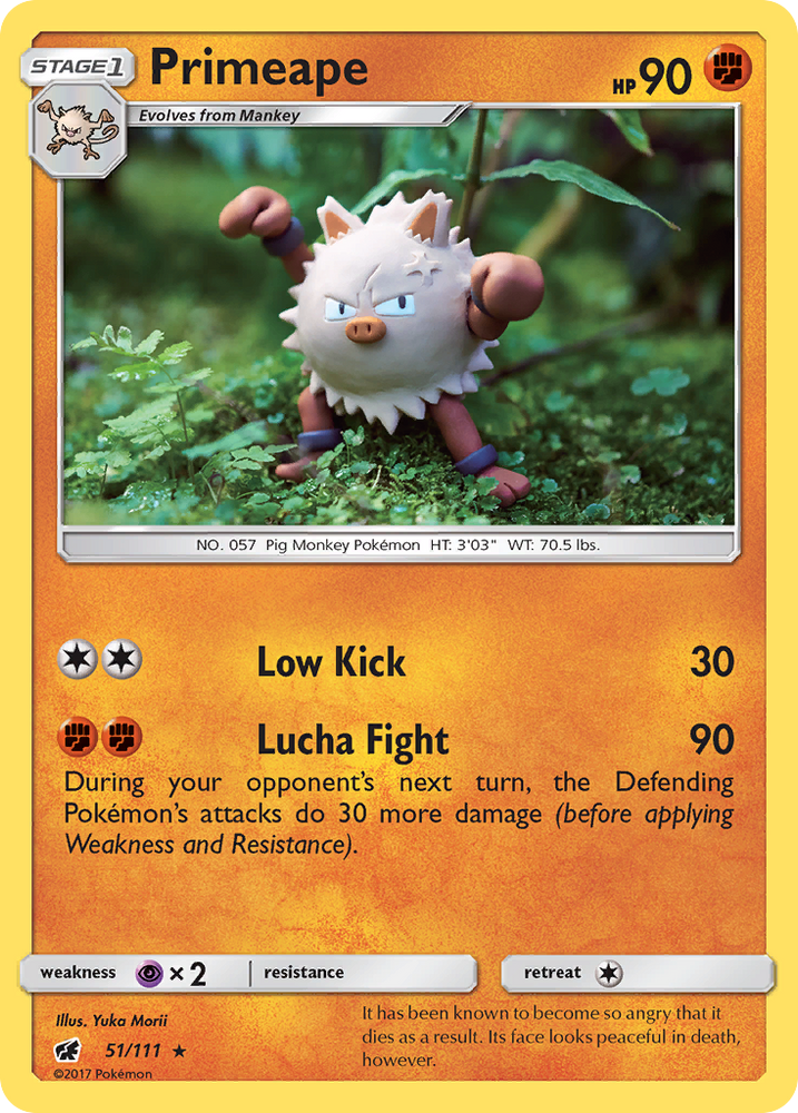 Pokemon | Primeape (51/111) [Sun & Moon: Crimson Invasion] | The Nerd Merchant