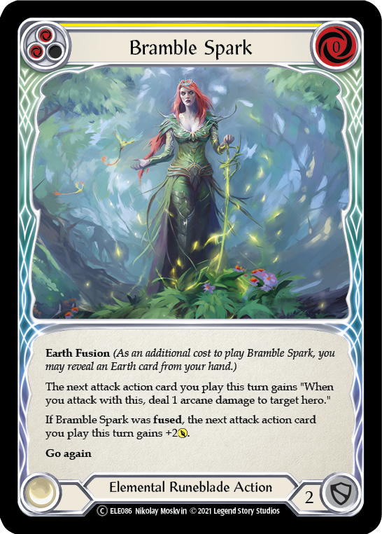 Flesh and Blood TCG | Bramble Spark (Yellow) [U-ELE086] (Tales of Aria Unlimited)  Unlimited Normal | The Nerd Merchant