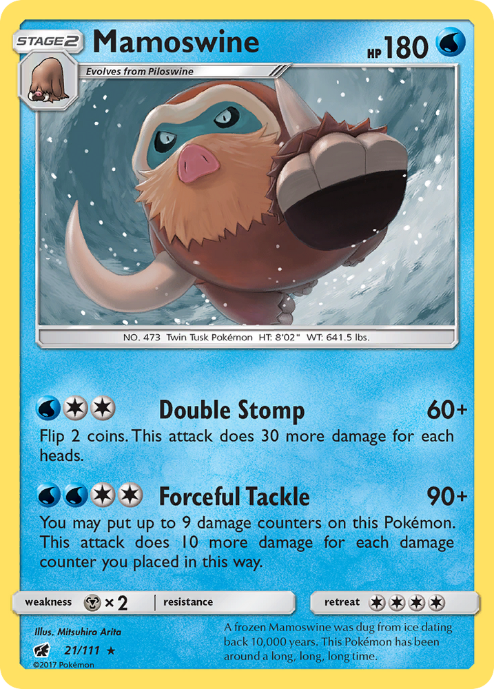 Pokemon | Mamoswine (21/111) [Sun & Moon: Crimson Invasion] | The Nerd Merchant