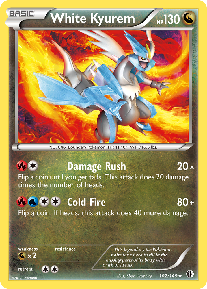 Pokemon | White Kyurem (102/149) [Black & White: Boundaries Crossed] | The Nerd Merchant