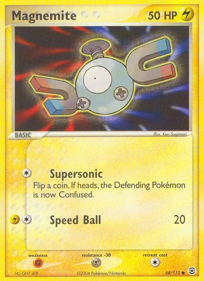 Pokemon | Magnemite (68/112) [EX: FireRed & LeafGreen] | The Nerd Merchant
