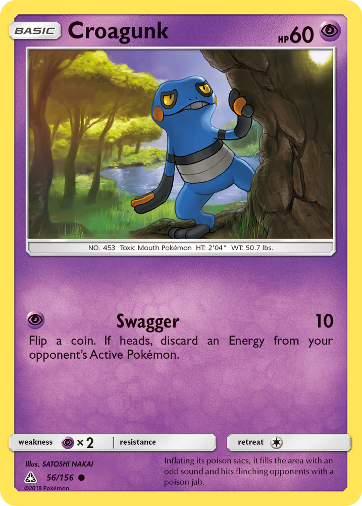 Pokemon | Croagunk (56/156) [Sun & Moon: Ultra Prism] | The Nerd Merchant