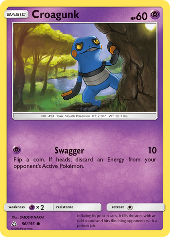 Pokemon | Croagunk (56/156) [Sun & Moon: Ultra Prism] | The Nerd Merchant