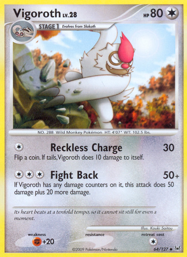 Pokemon | Vigoroth (64/127) [Platinum: Base Set] | The Nerd Merchant