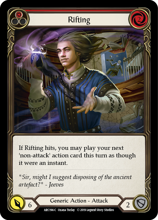 Flesh and Blood TCG | Rifting (Red) [ARC194-C] (Arcane Rising)  1st Edition Rainbow Foil | The Nerd Merchant